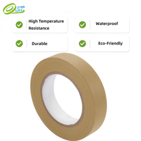 W05 High Temperature Brown Kraft Crepe Paper Masking Tape Custom Wholesale, Automotive Masking Tape for Car Painting