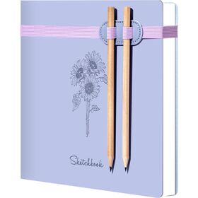 Libro de Bocetos Tapa Dura, Cuaderno de Dibujo con 2 Lápices, Papel Grueso de 150GSM, Libro de Arte Cuadrado para Dibujo