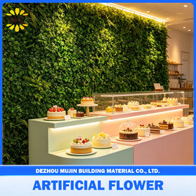 Usine Chinoise Mur d'herbe artificielle décoratif d'extérieur de haute qualité personnalisé, mur de gazon artificiel