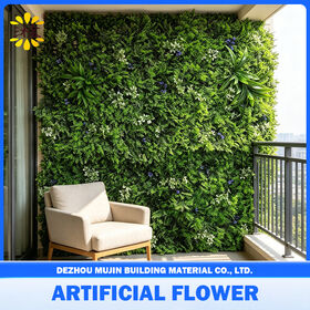 Pared de Césped Artificial Verde al por Mayor, Césped Biónico de Plástico de Simulación para Decoración de Balcones, Pared de Plantas Artificiales Duraderas