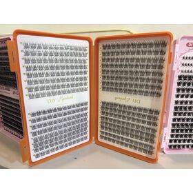 Kit macio DIY cílios Cluster individuais com cola pinça bonder selo 30D/40D/50D/60D Lash Extensões definir caixa personalizada