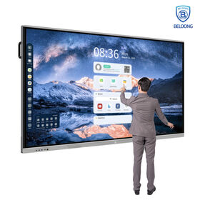Fabricant Tableau Blanc Interactif LCD à Écran Plat Intelligent 4K 75 85 Pouces pour l'Éducation et la Formation Scolaire