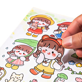 Autocollants personnalisés imperméables en papier Kraft avec design de dessin animé personnalisé pour la décoration d'ordinateurs portables et de bouteilles d'eau, certifiés RoHS