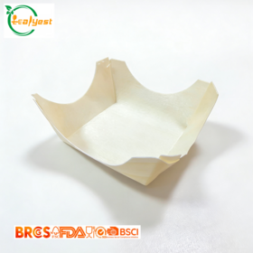 60mm Descartável De Madeira Mousse Cup Food Grade para Molho Com Logotipo Personalizado &amp; Embalagem