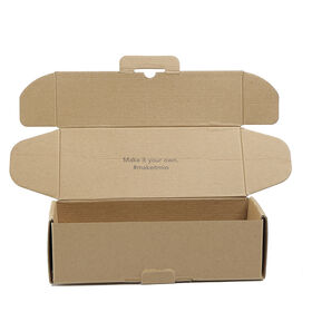 Reciclável Personalizado Brown Cor Papelão Caixas De Embalagem De Papel Mailer Caixas com Impressão Simples