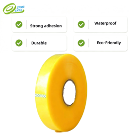 W04 Heavy Duty Transparent BOPP Carton Sealing Tape, High Tensile Strength Machine Tape for Bulk Packaging