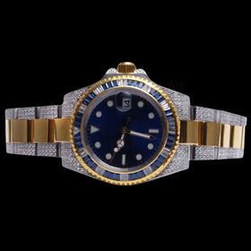 Exportação de Qualidade Impermeável Moissanite Diamond Quartz Watch Homens Luxo Aço Inoxidável Sports Relógio De Pulso Disponível Para Venda