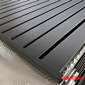 Horizontale Lamellen Aluminium Lattenzaun-Paneele, kundenspezifische Sichtschutz Zäune für Villa Hinterhöfe