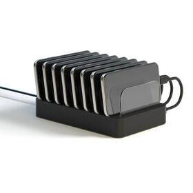 Station de Charge Rapide Électrique Publique Portable de Bureau Universelle avec Multiports USB Type C pour Téléphones Portables, 8 Ports
