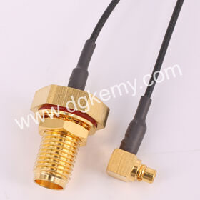 IP67 IP68 SMA to MMCX RA 1.13mm pigtail, waterproof SMA female Bulkhead jack connector to MMCX Male Right Angle Plug 1.13 mm cable