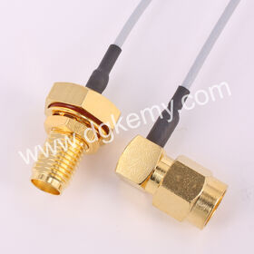 IP67 IP68 SMA female to Male 1.37mm, waterproof SMA female Bulkhead jack connector to SMA Male Right Angle Plug 1.37mm RF cable