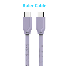 High end product PD 240W Ruler Cable, USB C to Lightning, USB A to Lightning, Charging & Measuring Tool, Customized colors
