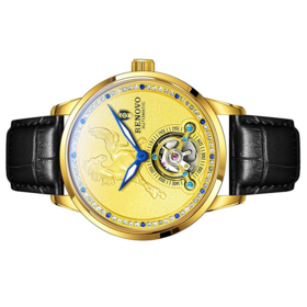 Hersteller Bestseller Herren Mechanische Uhr Luxus Wasserdicht Automatische Leder Armbanduhr
