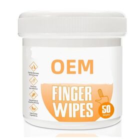 Hot seller Thick No-Rinse Descartável Dog Finger Wipes Gentle Cleaning Pet Dental Finger Wipes para Dog &amp; Cats
