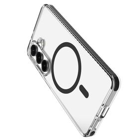 Preço de fábrica TPU caixa dura do telefone transparente, com caixa magnética do telefone sem fio série S26 branco
