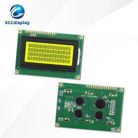Tela de Caracteres LCD SJXD1604A STN Amarelo Positivo Alto Brilho Luz de Fundo LED Módulo LCM Industrial 16x4 COB Matriz de Pontos