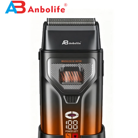 Anbolife Triple cuchilla vibratoria USB recargable portátil cara máquina de afeitar eléctrica con 90 minutos de tiempo de ejecución para los hombres