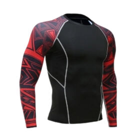 Outdoor Cycling, Running and Training Sportswear, Fitness Tops Long-Sleeve, High-Stretch, Quick-Dry T-Shirts with Sleeve Art