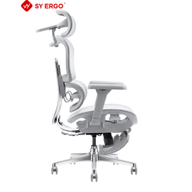 Novo Design Alumínio Liga Ergonômica Mesh Cadeira Altura Ajustável Recliner ISO e BIFMA Aprovado para Escritórios Executivos