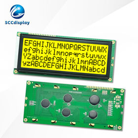 Display LCD de Caracteres Grandes SJXD2004B STN Amarelo Positivo, Atacado, Display Digital 20x4, Módulo de Display LCM de Matriz de Pontos, 16 pinos