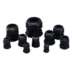 M Style Waterproof Cable Gland Black Nylon Anti-Loosen Dustproof Connector