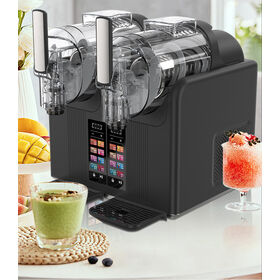 Household & Commercial All-in-One Blender, Double Cylinder Ice Cream Machine, Fully Automatic Beverage Smoothie Machine, Slush Mac