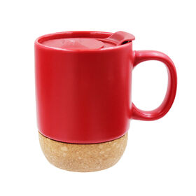 Europe Nordic Style 400ml Stoneware Ceramic Mug with Anti-Heat Cork Base LFGB Certified for Coffee Tea and Gifts with Cork Base