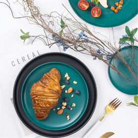 Matte solid color home plate breakfast dessert plate salad western plate