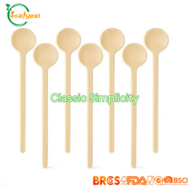 80 mm Disposable Wooden Coffee Stir Stick Natural Wooden Stir Sticks with Round Ends Biodegradable Cafe Grade Beverage