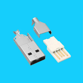 USB-Steckverbinder Typ A zum Löten mit einer Spannungsfestigkeit von 750V AC, Gehäuse: PBT