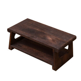 Custom Solid Wood Japanese Tatami Kang Table-Small Folding Tea & Coffee Table for Balcony or Bay Window Use Small Table