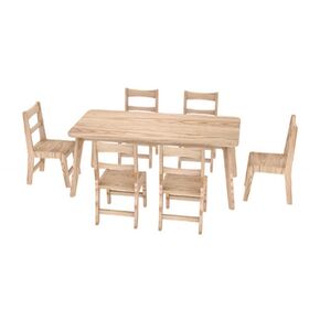 OEM Preschool Indoor Toddler Small Safety Wood Furniture Set Daycare Kindergarten Child Wooden Table and Chair for Kid