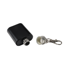 2026 Best-seller de aço inoxidável portátil Hip Flask Material Metal Mini Hip Flask com corrente chave