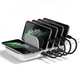 Airport restaurant home desktop dc portable public electric tablet cell phone multiple usb wireless charging dock station