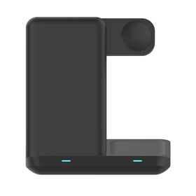 En gros oem voyage montre écouteurs téléphone mobile de bureau portable charge rapide 15w pliable 3 en 1 chargeur sans fil stand