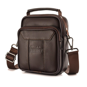 Vendas diretas da fábrica Men's Leather Travel Grande Capacidade Men's Messenger Shoulder Bag Men Sacoche Homme
