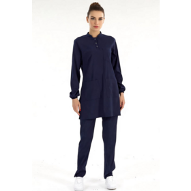 Manga Longa das Mulheres Muçulmanas Médicos Scrubs Respirável Estilo Jogger Enfermagem para Enfermeiros Médicos Woven Hospital Scrubs
