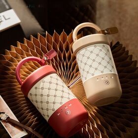 Tragbare Heizwasserflasche Elektrischer Reisewasserkocher Isolierte Edelstahl Tasse - Multi-Temperatur / Auto-Abschaltung / 220V für Auto/Wohnmobil