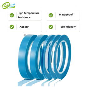 W08 Automotive PVC Fine Line Masking Tape Paint Blue Vinyl 3mm & 6mm Width Single Sided Acrylic Pressure Sensitive Adhesive