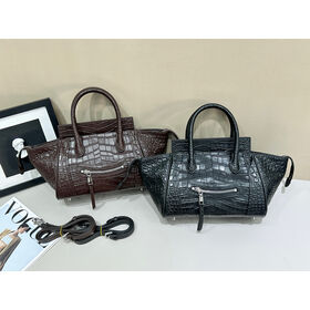 Atacado Grande Capacidade Senhoras Cow Leather Tote Bag Crocodilo Padrão E/W forma Bolsa de Couro Popular para a Mulher