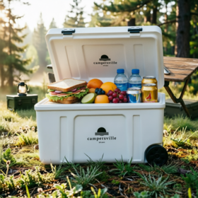 32L Isolados Cooler Box Com Rodas &amp; Handle À Prova de Vazamento Peito De Gelo Portátil Para Atividades Ao Ar Livre Piquenique &amp; Viagem