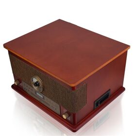 Alta calidad de encargo reproductor de discos de vinilo de madera tocadiscos Vintage altavoz Home audio tocadiscos gramófono