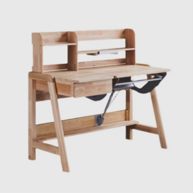 OEM Solid Wood Home Study Desk With Bookcase for Students in Bedroom or University Office Versatile School Furniture