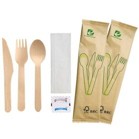 El FSC biodegradable de los cubiertos de madera de abedul fijó EN13432 certificado paquete a granel obediente de 100 pedazos para los acontecimientos respetuosos del medio ambiente
