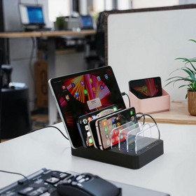 Desktop cellphone charger station home electric restaurant cell phone 8 port type c usb charging stations for multiple devices