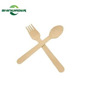 Excelente Qualidade Food Grade Sustentável Ecológico Personalizado Impresso Logotipo Talheres De Madeira