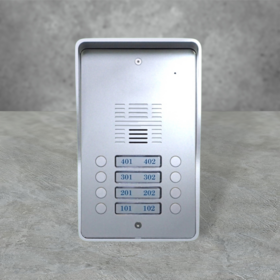 Sistem Interkom Telepon Pintu 4G VoLTE GSM Delapan Unit dengan Kontrol Jarak Jauh Seluler