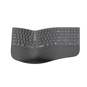 Keyboard Ergonomis KY-K886 2.4G+BT dengan Sandaran Pergelangan Tangan Empuk & 4 Sudut Penyangga Lipat untuk Kantor