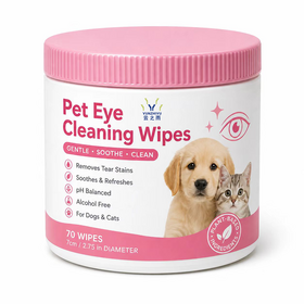 70 Unidades de Lenços Umedecidos Suaves para Limpeza e Alívio dos Olhos de Animais de Estimação - Lenços Umedecidos para Higiene Diária de Pets