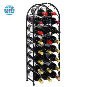 Newest Design Iron Wine Rack Metal Wine Bottles Holder Handmade Tabletop Home Living Room Decor Black Wine Rack
